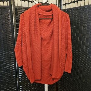 Cozy Orange Knit Sweater